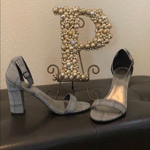 Plaid Canvas Dress Sandals